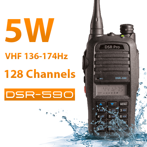 Portable VHF 136-174MHz 5W Two Way Radio w/ 128 Channels