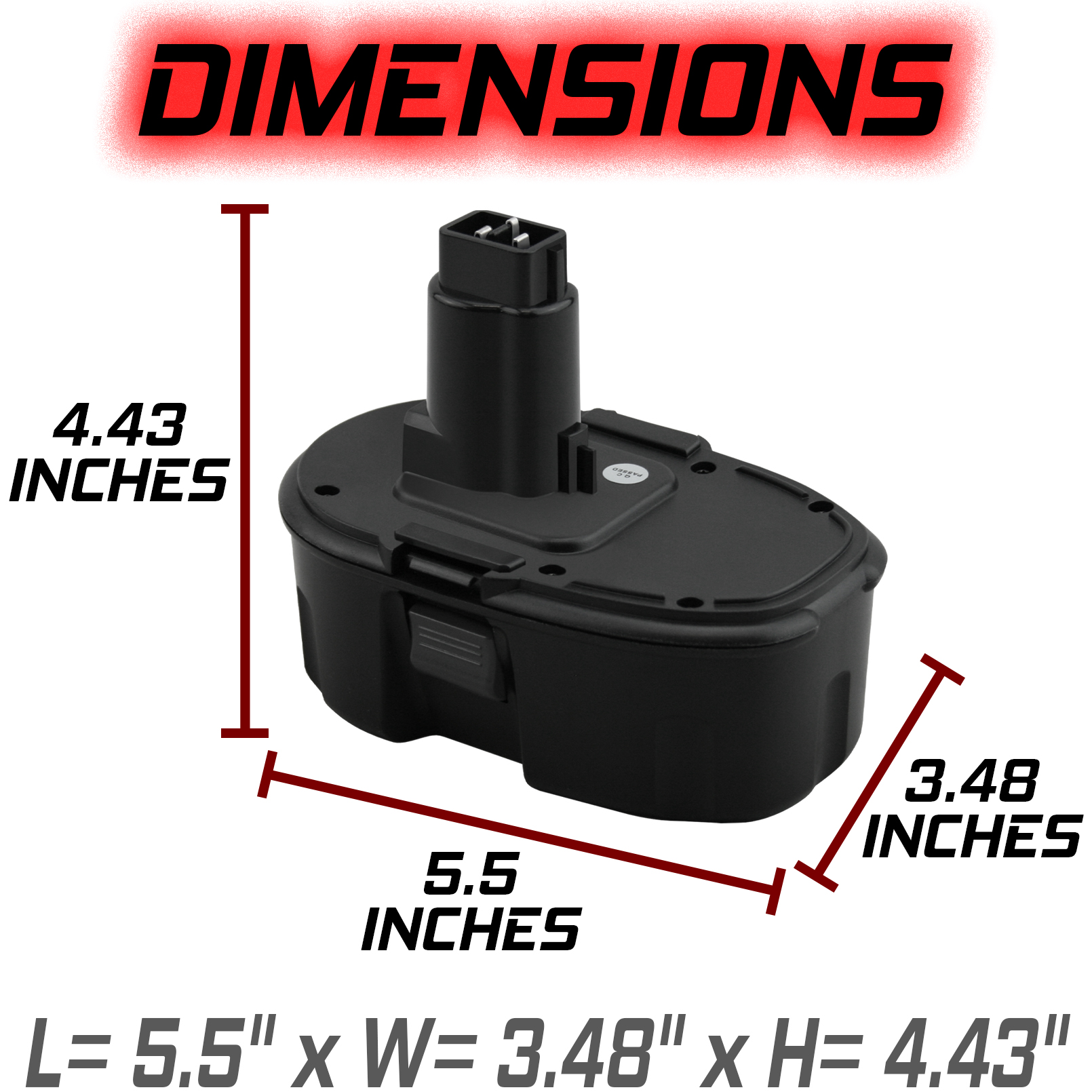 Dewalt  DC9096 Replacement Battery 4