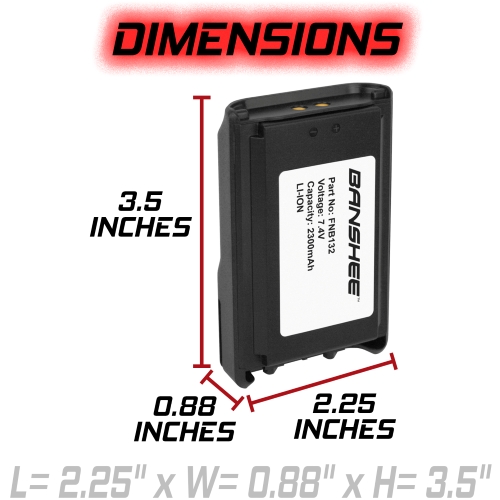 2300mAh Li-ion Replacement Battery for FNB-V131LIA Vertex Radio VX-230 VX-231 VX-234 VX-228