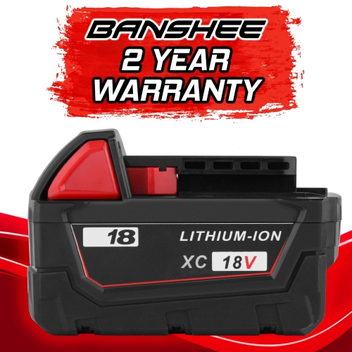 Replacement Battery for Milwaukee M18 XC 5.0 48-11-1840, 48-11-1815, 48-11-1820, 48-11-1850 Lithium-ion 18V 5000mAh