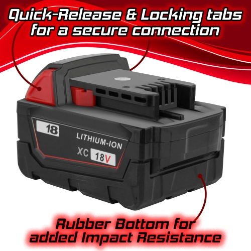 Replacement Battery Pack for Milwaukee M18 18V XC 5.0 Extended Capacity Lithium-Ion 5