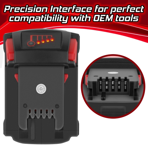 Replacement Battery for Milwaukee M18 XC 5.0 48-11-1840, 48-11-1815, 48-11-1820, 48-11-1850 Lithium-ion 18V 5000mAh 6