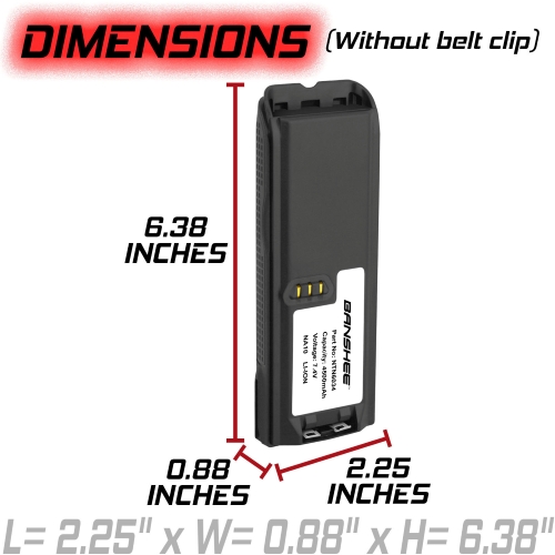 NNTN7453 Battery for Motorola XTS 3000 Radio 6