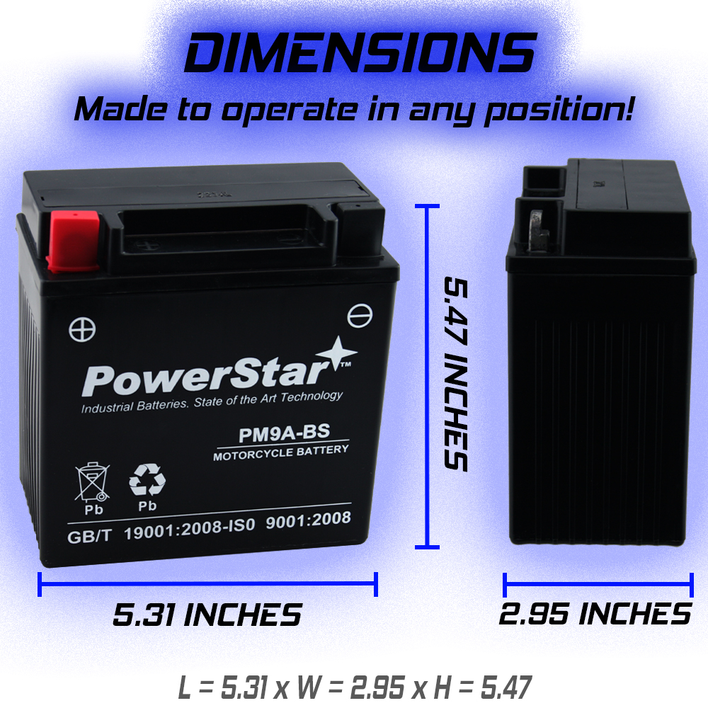 9A-BS PowerStar SLA AGM Battery