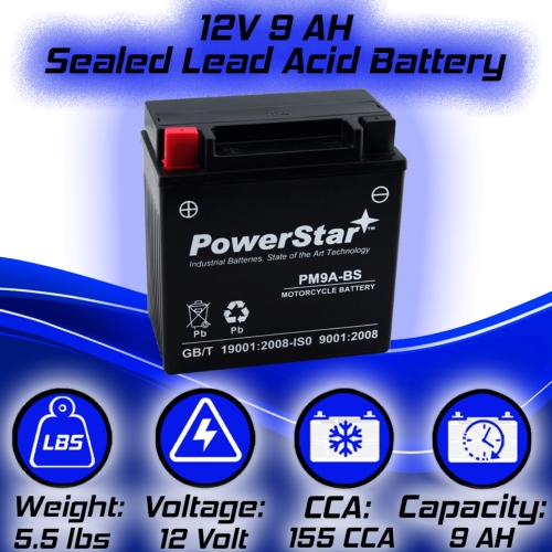 9A-BS PowerStar SLA AGM Battery