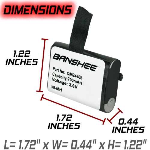 2-Way Radio Replacement KEBT-086-B Battery Equivalent to Motorola 53617 3