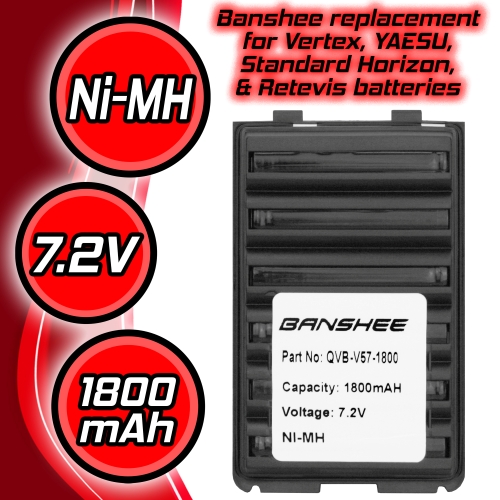 Banshee Brand  Replacement Battery for YAESU VX-120 VX-210 FT-60R/E FT-250R FT-270R