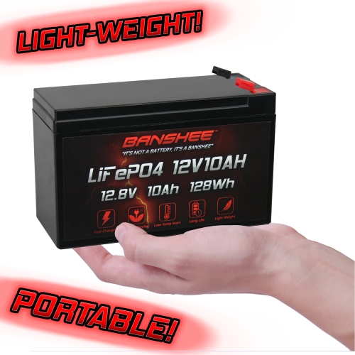 Banshee 12V 10Ah Lithium Battery Rechargeable LiFePO4 3000 Deep Cycle