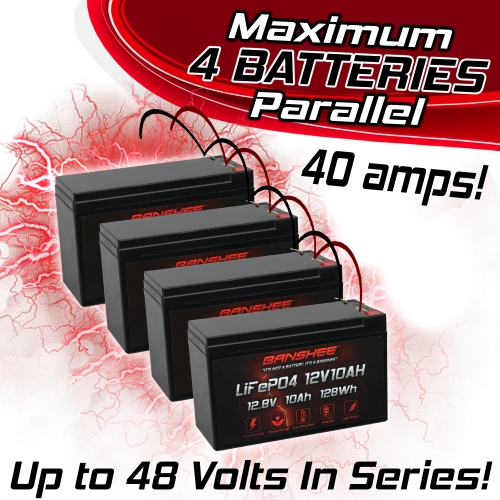 Banshee 12V 10Ah Lithium Battery Rechargeable LiFePO4 3000 Deep Cycle