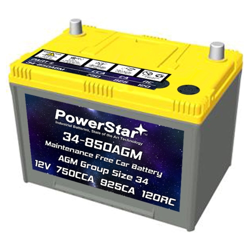 Group 34 Automotive Starting AGM 12 Volt Battery