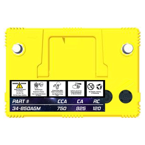 Group 34 Automotive Starting AGM 12 Volt Battery