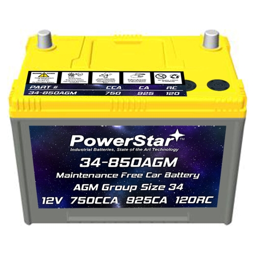 Group 34 Automotive Starting AGM 12 Volt Battery