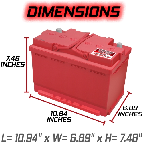 Group 48 Automotive Starting AGM 12 Volt Battery