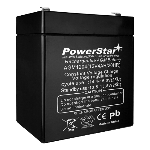 PowerStar Replaces CA1240 12V 4Ah SLA Alarm Battery CA-1240 Honeywell ADT