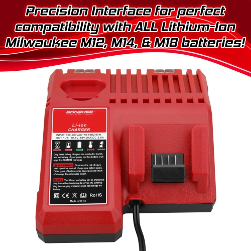 Banshee 2-Bay Charger for All Milwaukee M12, M14, & M18 Lithium-Ion Batteries