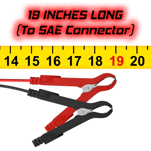 SAE Connector to O Rings, with 15A Protection Fuse for Safety, 2-Pin Quick Disconnect Plug, 17 Inches (1.42 Feet) 