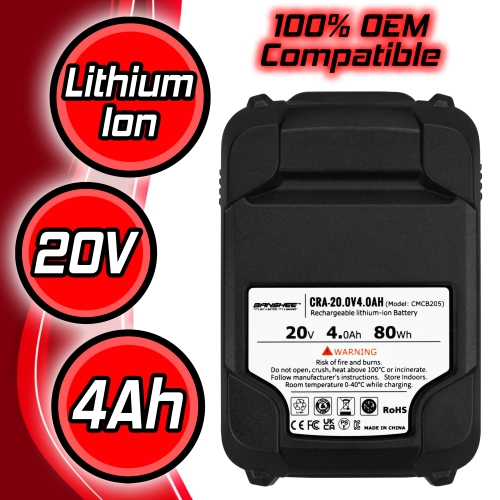 4Ah Banshee Replacement Battery for All Craftsman V20 Power Tools