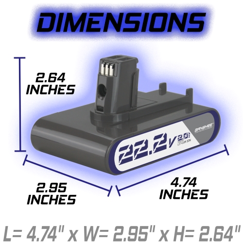 22V Lithium Ion Banshee Brand Replacement for Dyson 917083-07 Vacuum Battery