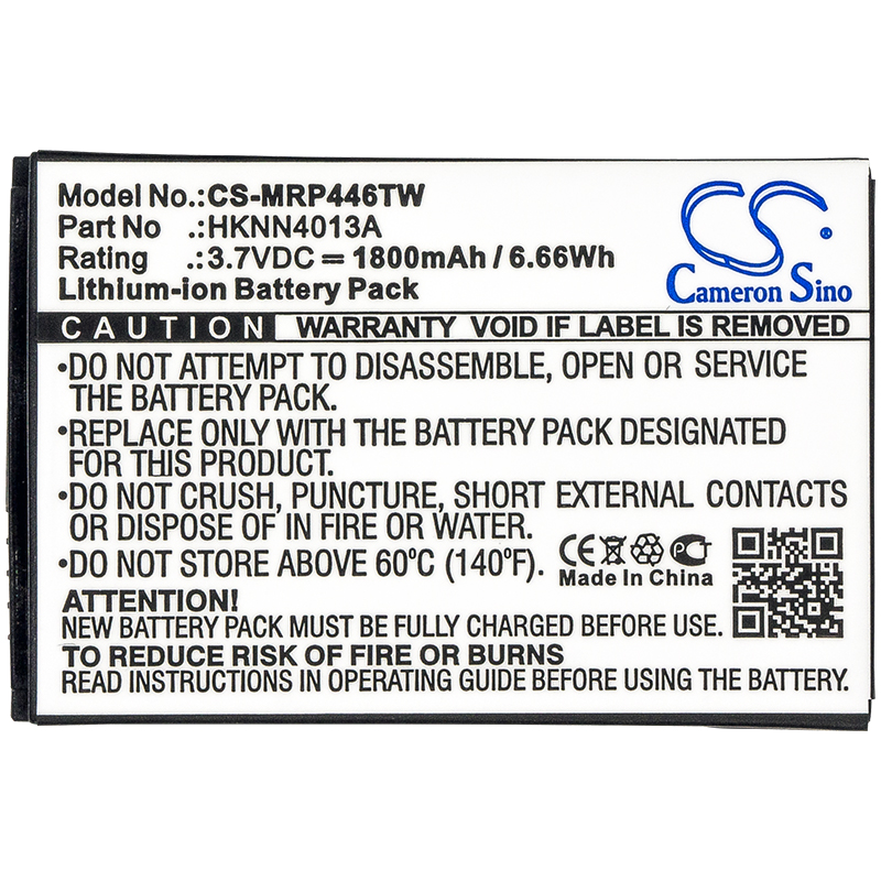 PMNN4468B Lithium-ion Battery For Motorola SL300 SL3500e SL7550 TLK100 1800mAh 4