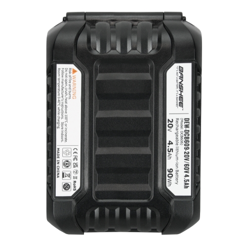 2 Pack of Banshee 4.5Ah Replacement for Dewalt 20V MAX Powertool Batteries: DCB180, DCB181, DCB181-XJ, DCB200, DCB201, DCB201-2, DCB203, DCB204, DCB205, DCB206, DCB207, DCB209, N123282, N123283