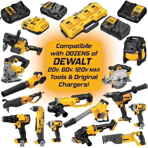 Banshee 12Ah Replacement for Dewalt 20V MAX, 60V MAX, & 120V MAX Powertool Batteries