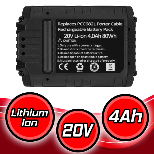 Banshee for PORTER CABLE 4Ah 20V Max 20 Volt Lithium-Ion Battery PCC680L PCC685L