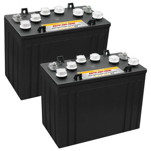 2 Pack (24V Combo) of Banshee Heavy Duty 12V Flooded Lead Acid Batteries, Replaces Trojan T1275