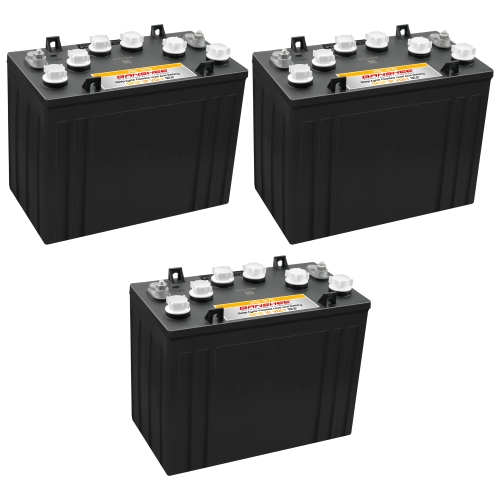 3 Pack (36V Combo) of Banshee Heavy Duty 12V Flooded Lead Acid Batteries, Replaces Trojan T1275