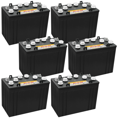 6 Pack (72V Combo) of Banshee Heavy Duty 12V Flooded Lead Acid Batteries, Replaces Trojan T1275