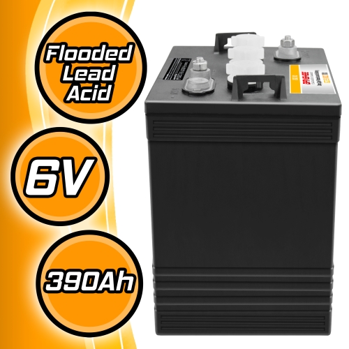 2 Pack (12V Combo) of Banshee Heavy Duty 6V Flooded Lead Acid Batteries, Replaces Trojan T105, T125, T145, T605