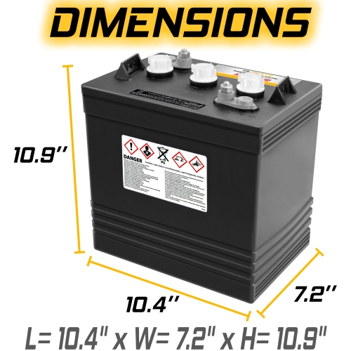 2 Pack (12V Combo) of Banshee Heavy Duty 6V Flooded Lead Acid Batteries, Replaces Trojan T105, T125, T145, T605