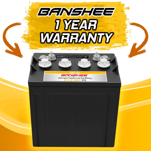 4 Pack (32V Combo) of Banshee Heavy Duty 8V Flooded Lead Acid Batteries, Replaces Trojan T875