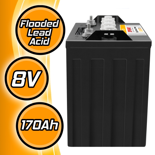 4 Pack (32V Combo) of Banshee Heavy Duty 8V Flooded Lead Acid Batteries, Replaces Trojan T875