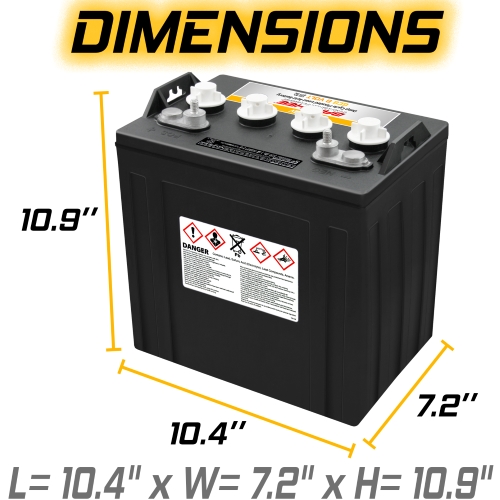 4 Pack (32V Combo) of Banshee Heavy Duty 8V Flooded Lead Acid Batteries, Replaces Trojan T875