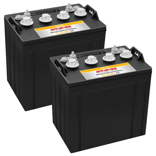 2 Pack (16V Combo) of Banshee Heavy Duty 8V Flooded Lead Acid Batteries, Replaces Trojan T875