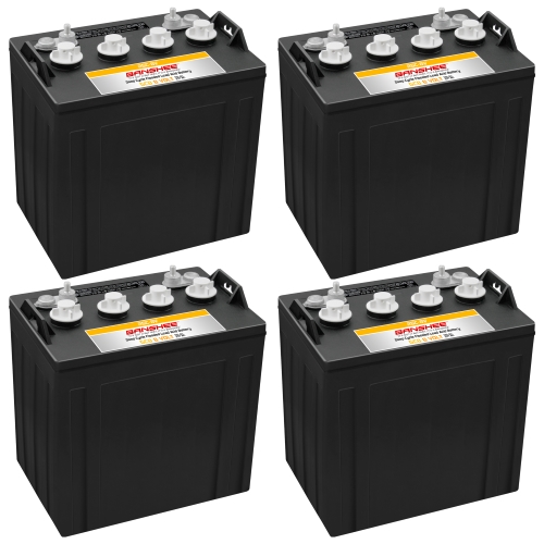 4 Pack (32V Combo) of Banshee Heavy Duty 8V Flooded Lead Acid Batteries, Replaces Trojan T875