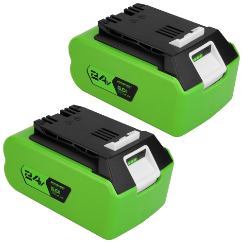 48V Combo - 2 Pack of 24V 5Ah Lithium Replacement Batteries For All Greenworks 24V & 48V (2x24V) Tools