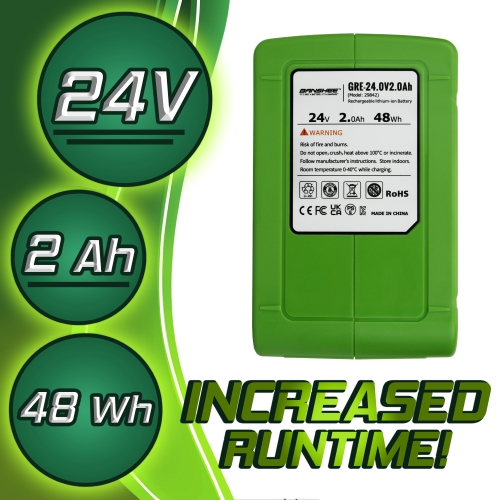 Lithium Replacement Battery For All Greenworks 24V & 48V (2x24V) Tools