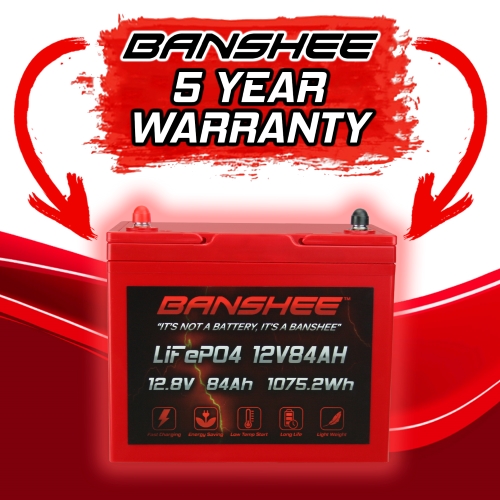 Banshee 12V 84Ah Lithium Battery Rechargeable LiFePO4 3000 Deep Cycle