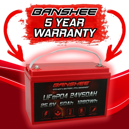 24V 50Ah Lithium LiFePO4 Battery Deep Cycle Lithium iron phosphate