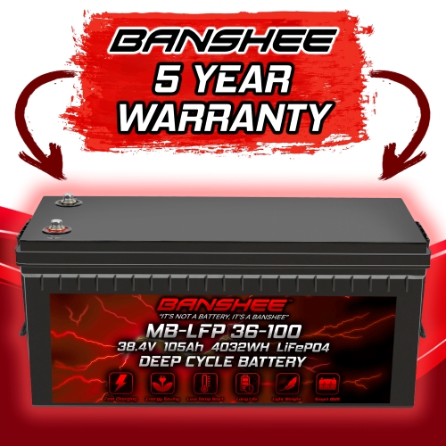 Banshee Lithium 36v 105ah Deep Cycle Lifepo4 Single Battery