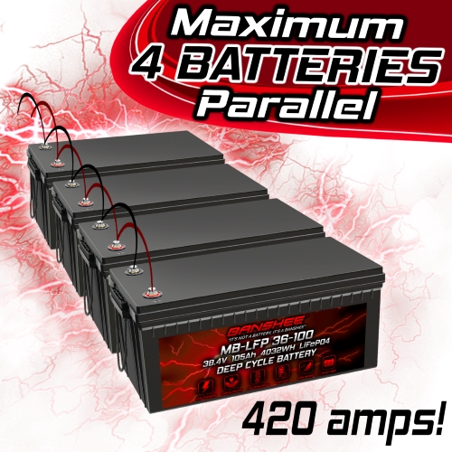 Banshee Lithium 36v 105ah Deep Cycle Lifepo4 Single Battery