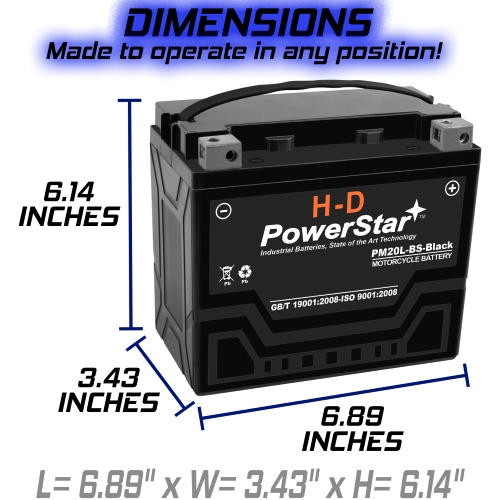 Yuasa YTX20HL-BS High Performance AGM Battery