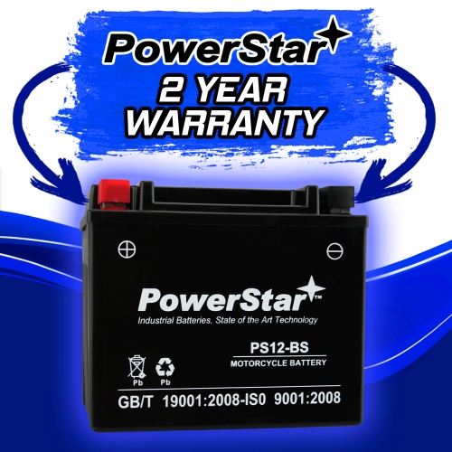 PowerStar YTX12-BS Motorcycle Battery Compatible with Aprilia Pegaso 650  Factory 2007 to 2007