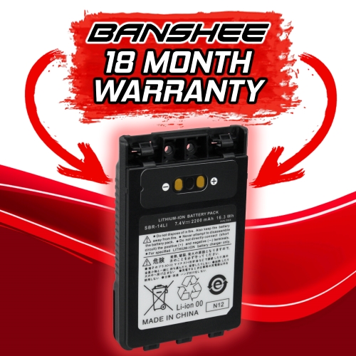 Banshee Replacement for FNB-102Li Plus 7.4 Volt 2000mAh Li-ION Battery for Yaesu