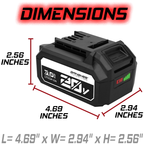 3Ah Banshee Replacement Battery for All Skil PWR CORE 20 & 20V Max Power Tools