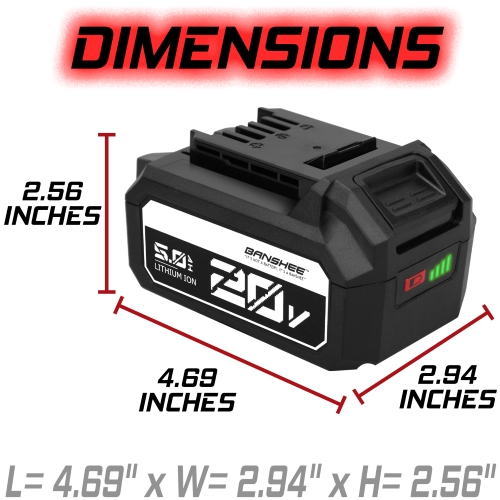 5Ah Banshee Replacement Battery for All Skil PWR CORE 20 & 20V Max Power Tools