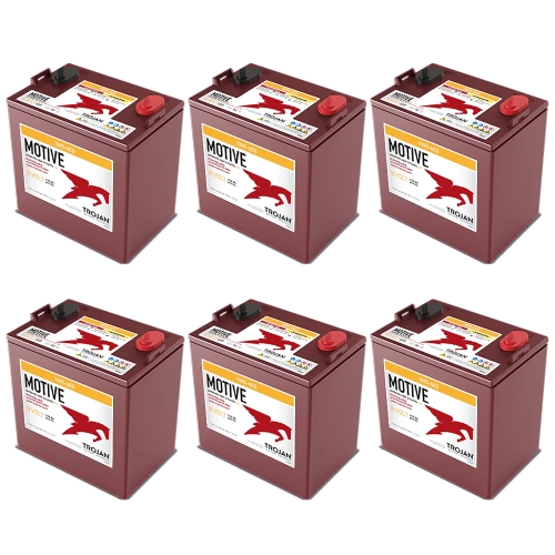 6 Pack of Trojan T875-AES 8V Superior Deep Cycling VRLA AGM Batteries