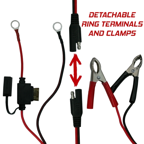 Float Charger for SLA Batteries 6v/12v 2A w/ Alligator & Eyelet Connectors