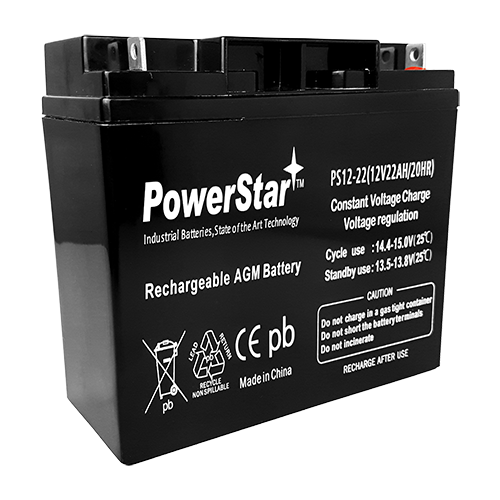 PowerStar 12V 22Ah Battery Replaces CB19-12, ES1217, UB12200, LC-RD1217P